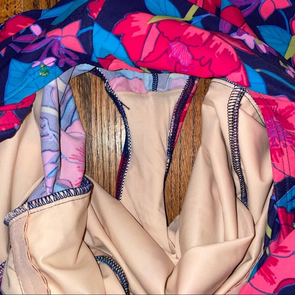 Lands' End One Piece Swim Suit Navy Floral 18W - Picture 11 of 12